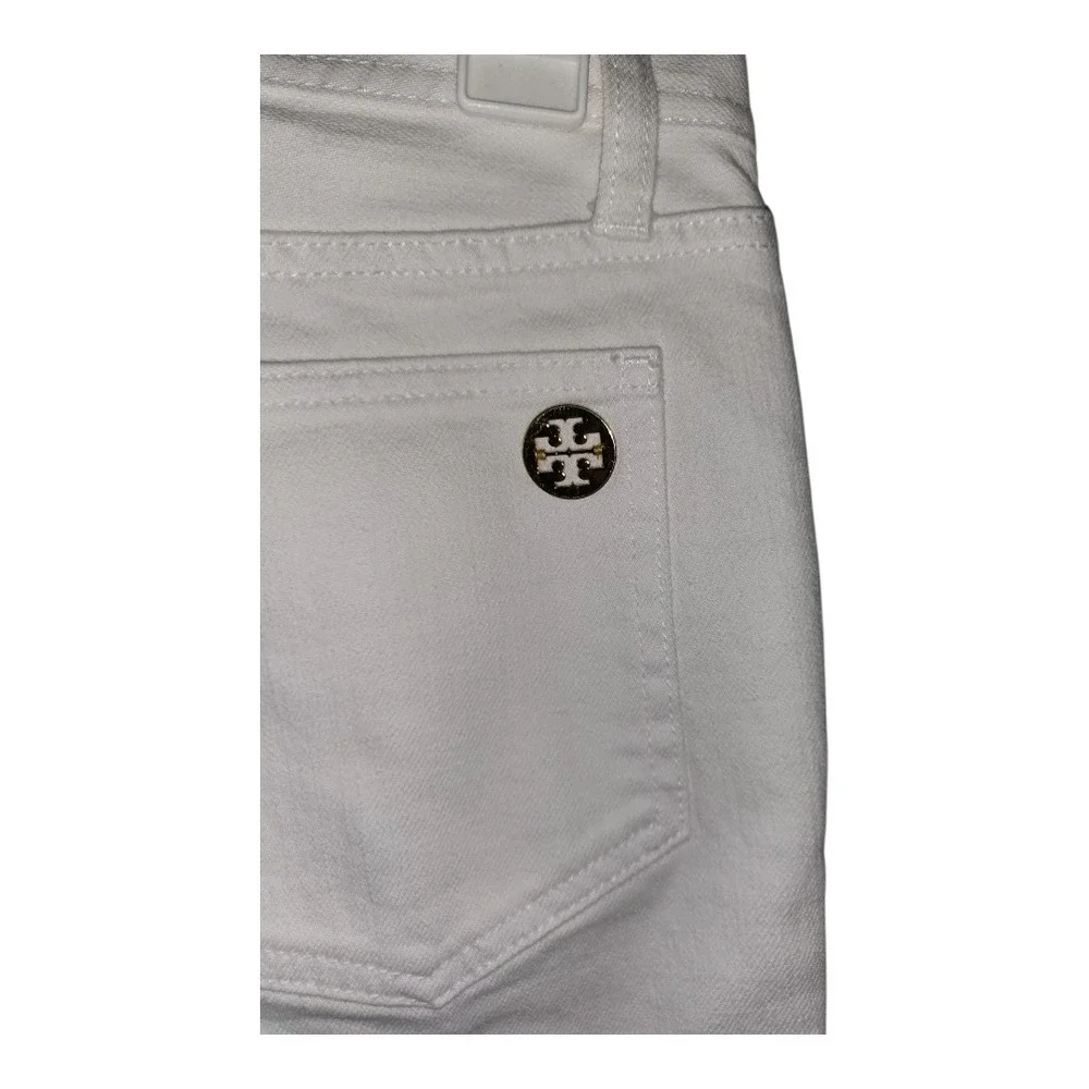 Tory‎ Burch Classic White Jeans Women's Size 27 Style 50071253 Mid Rise Bootcut